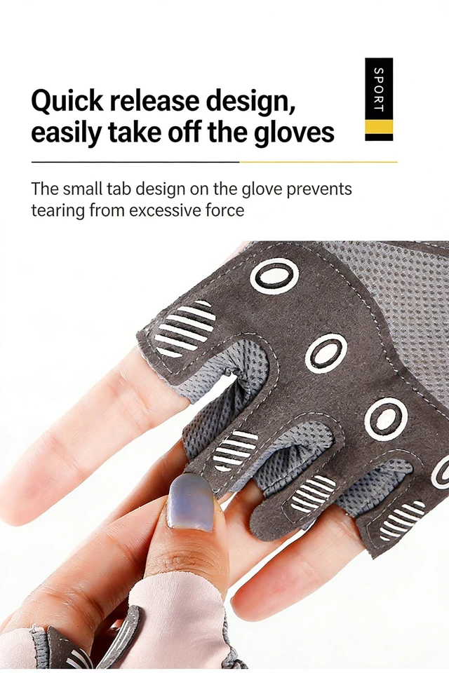 Alt view image 3 of 7 - NociHah Mens Womens Half Finger Cycling Gloves with Anti-Slip Silicone Gel Pad Breathable Mountain Bike Gloves for Road Cycling Training
