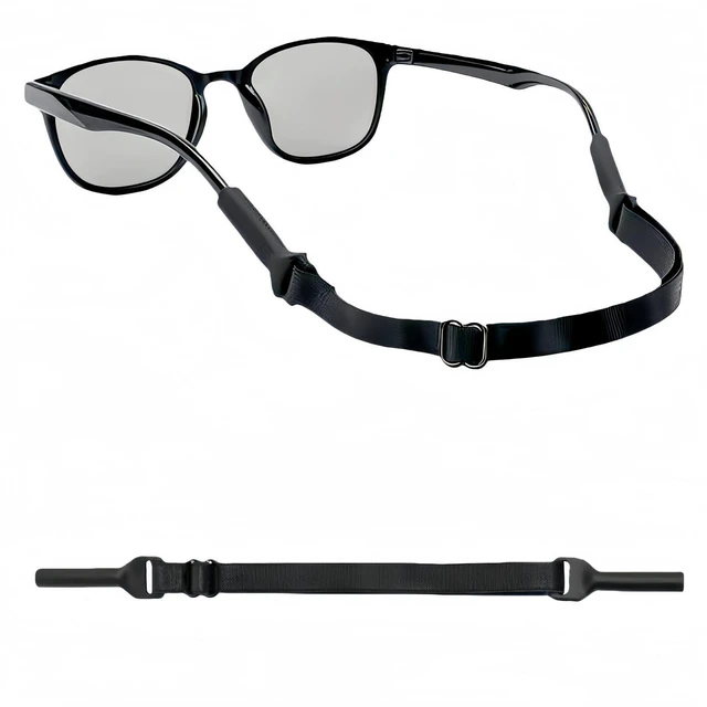 Main image of Adjustable Glasses Strap, Elastic and Stretchable Lanyard Design, Suitable for Myopia Glasses, Sunglasses, Sports Glasses (1pcs black)