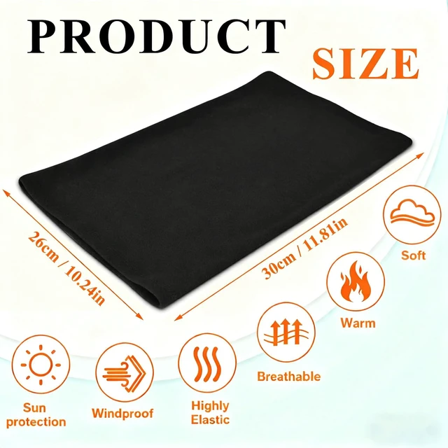 Alt view image 2 of 7 - Wojgzon Winter Neck Warmer, Polar Fleece Neck Gaiter Warm Face Cover, Cold Weather Ski Face Mask Windproof for Men and Women