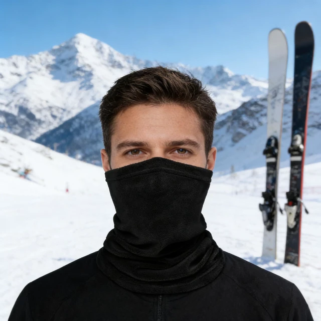 Alt view image 5 of 7 - Wojgzon Winter Neck Warmer, Polar Fleece Neck Gaiter Warm Face Cover, Cold Weather Ski Face Mask Windproof for Men and Women