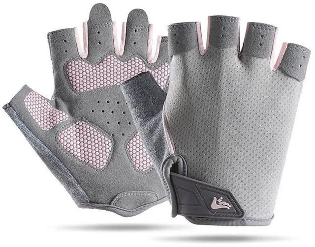 Main image of Womens Workout-Cycling-Fingerless-Gloves Anti-Slip Breathable-Sport-Gloves | Unisex breathable mesh,padded palms adjustable wrist straps for cycling, gym training, climbing and outdoor sports