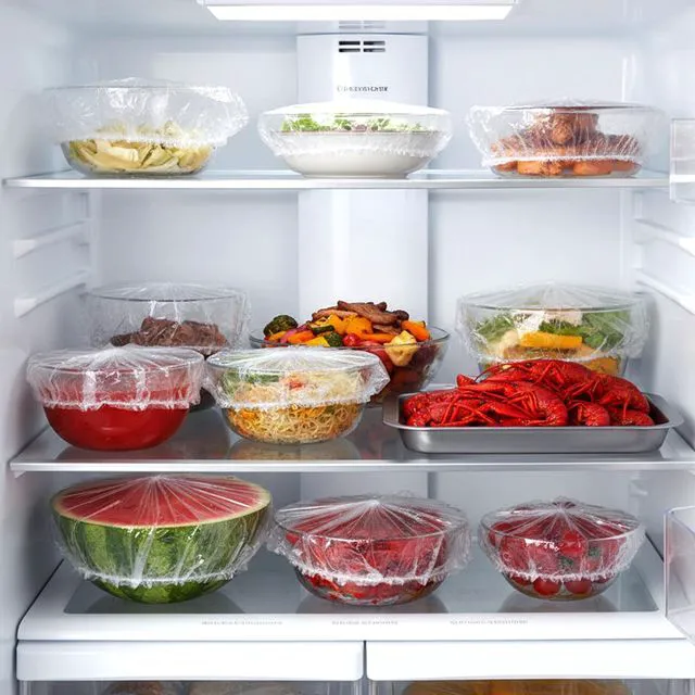 Alt view image 7 of 7 - 100 Pcs Bowl Covers Reusable Plastic Bowl Covers for Food Storage Baking Rising Meal-Prep Fermentation Keep Food Fresh and Dust Away