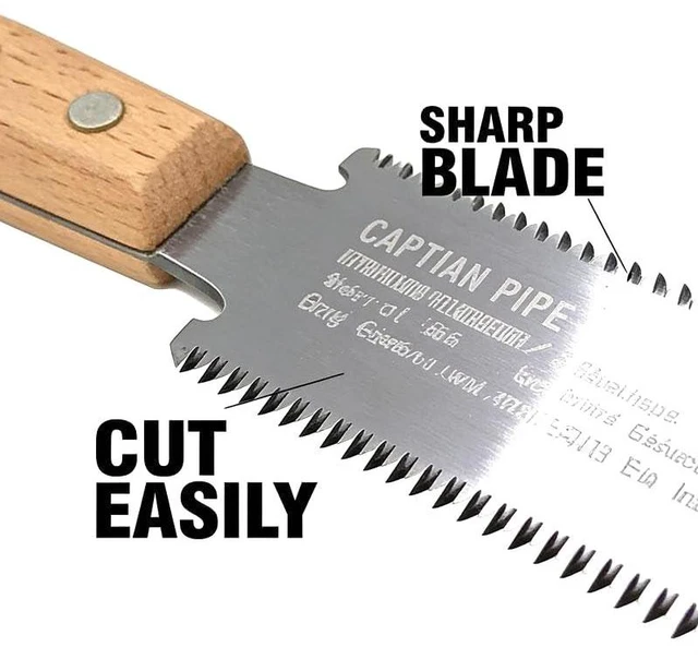 Alt view image 4 of 7 - Japanese Hand Saw Double Edge Pull saw 6 Inch Ryoba Blade 14/17 TPI, Beech Handle Woodworking Tool SK85 Flexible Blade Flush Cut Saw for Wood Cutting