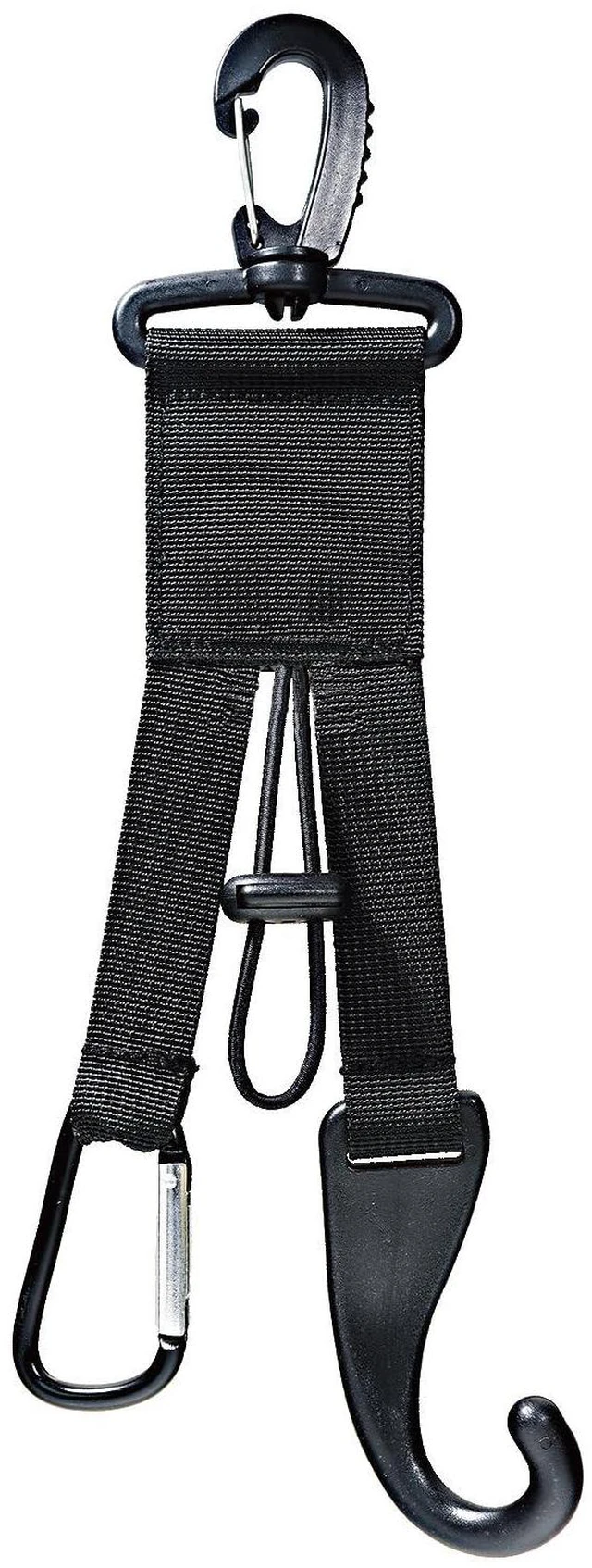 Main image of GOTOriri Baseball Gear Organizer, Nylon Bat Holder with Glove Clip and Helmet Hook, 11x2.8 Inch, Adjustable Lock, Modern Hook Mount Design for Outdoor Sports Equipment Storage