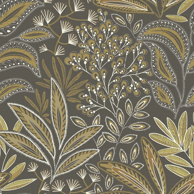 Main image of Safiyya Brown Vintage Floral Wallpaper Peel and Stick Contact Paper 17.3" x 78.7" Wall Paper Renter Friendly Self Adhesive Removable Wallpaper for Bathroom Vinyl