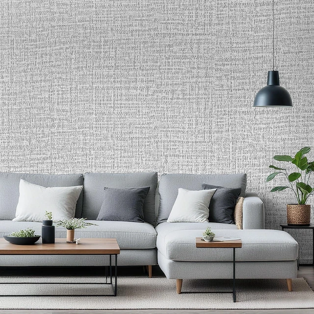 Alt view image 4 of 7 - Vinjiasin Grasscloth Peel and Stick Wallpaper Vintage Textured Contact Paper Grasscloth Self Adhesive Removable Wall Paper for Bedroom Cabinets Drawers Covering (15.7" x 78.7")