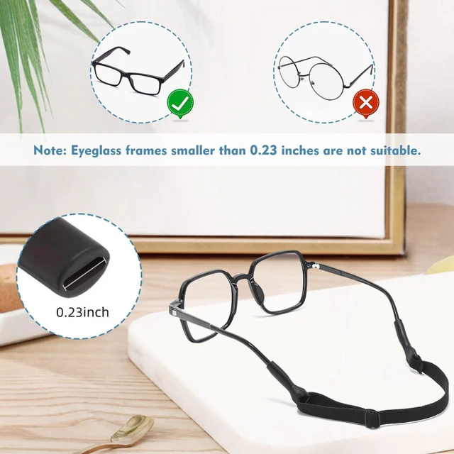 Alt view image 5 of 7 - feehope 4 Pack Adjustable Eyeglass Retainer Straps | 8.5 to 12.5 Inch Anti Slip Glasses Straps, Suitable for Eyeglasses, Sunglasses, Outdoor Sports and Daily Use
