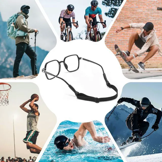Alt view image 7 of 7 - feehope 4 Pack Adjustable Eyeglass Retainer Straps | 8.5 to 12.5 Inch Anti Slip Glasses Straps, Suitable for Eyeglasses, Sunglasses, Outdoor Sports and Daily Use