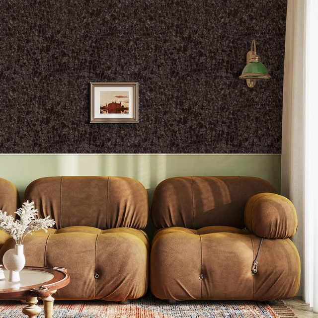 Alt view image 2 of 7 - Abyssaly Contact Papewallpaperr Wallpaper Peel and Stick Self Adhesive Waterproof Contact Paper for Countertop Kitchen Cabinets Bathroom (Brown, 15.7" x 118")