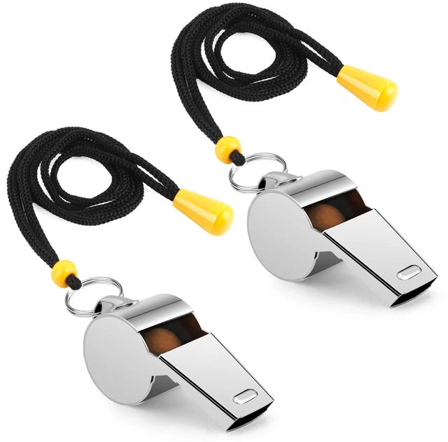 Main image of Whistle for Coaches, Whistle for Teachers, Stainless Steel Whistles Coach Whistle with Lanyard Referee Whistle Loud Crisp Sound Sports Whistle for Adults Teachers Coaches Referees Officials