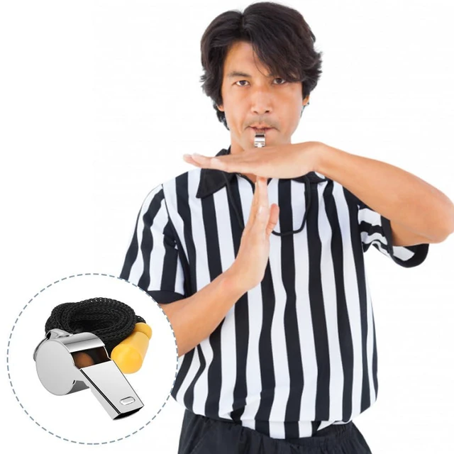 Alt view image 2 of 4 - Whistle for Coaches, Whistle for Teachers, Stainless Steel Whistles Coach Whistle with Lanyard Referee Whistle Loud Crisp Sound Sports Whistle for Adults Teachers Coaches Referees Officials
