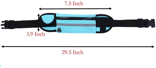 Alt view image 3 of 7 - Waist Packs, 7.5 Inch x 3.9 Inch Black Waterproof Rubber 3 Pocket Waist Bag for Sports, Running, Travel and Outdoors (black)