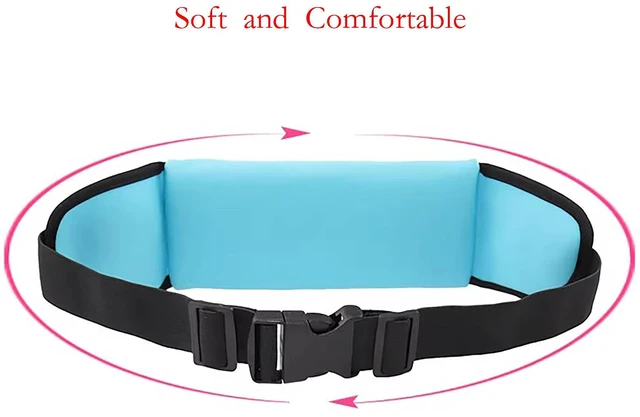 Alt view image 6 of 7 - Waist Packs, 7.5 Inch x 3.9 Inch Black Waterproof Rubber 3 Pocket Waist Bag for Sports, Running, Travel and Outdoors (black)