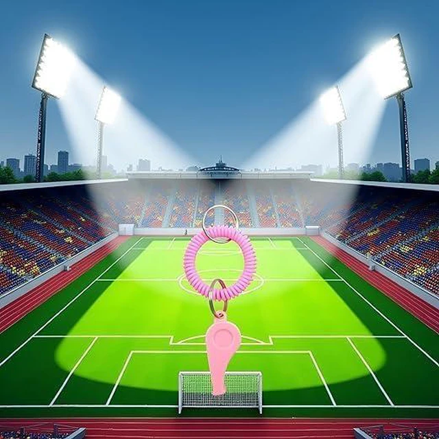 Alt view image 2 of 7 - ydzqdxzz Pink Sports Whistle with Adjustable Wrist Strap - High-Frequency Sound for Coaches, Referees and Team Sports, Durable Plastic Emergency Whistle for Soccer, Baseball and Outdoor Safety