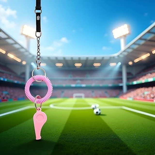 Alt view image 4 of 7 - ydzqdxzz Pink Sports Whistle with Adjustable Wrist Strap - High-Frequency Sound for Coaches, Referees and Team Sports, Durable Plastic Emergency Whistle for Soccer, Baseball and Outdoor Safety