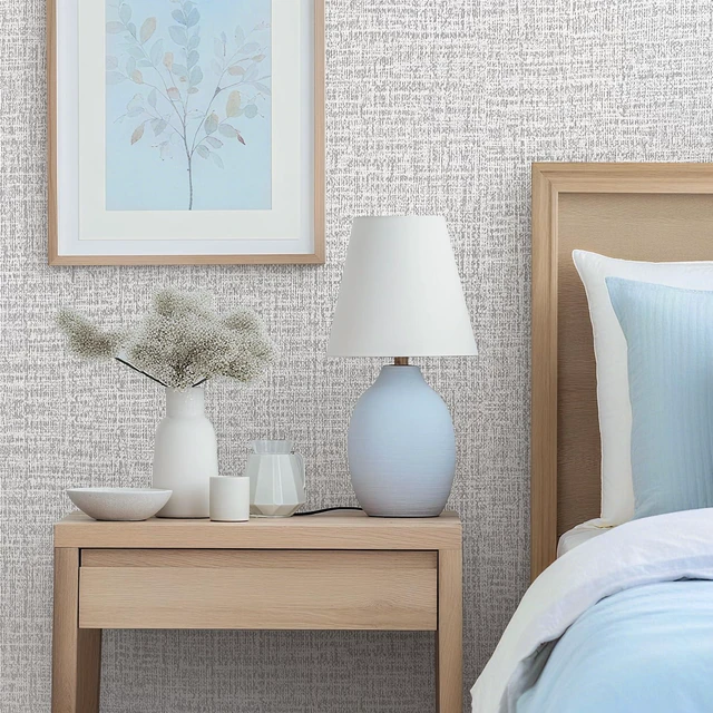 Alt view image 2 of 7 - Vinjiasin Grasscloth Peel and Stick Wallpaper Vintage Textured Contact Paper Grasscloth Self Adhesive Removable Wall Paper for Bedroom Cabinets Drawers Covering (15.7" x 78.7")