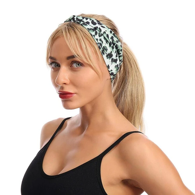 Alt view image 6 of 6 - Labriciyon 1Pc Purple Fashion Women Leopard Print Cross Elastic Headband,Gym Hairband, Hair Women's Fashion Headbands,Hair Accessories,Beauty and Personal Care