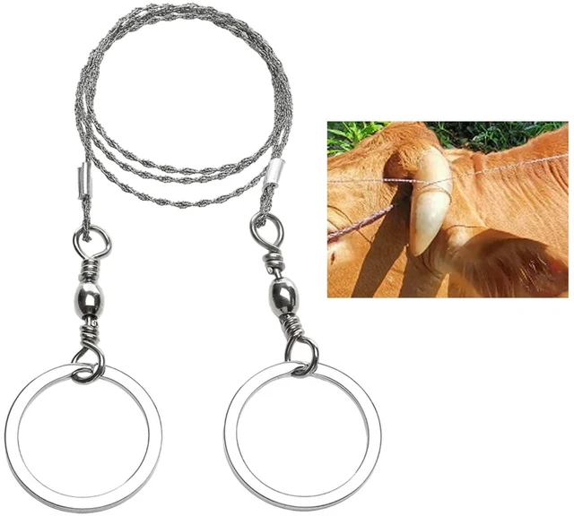 Alt view image 2 of 7 - Livestocks Horn Maintenance Wire Simple Practical Tool for Easily Cattle and Sheep Horn Care Farm Environment Wire Survival Wire for Goat Horn Wire for Cutting Horn