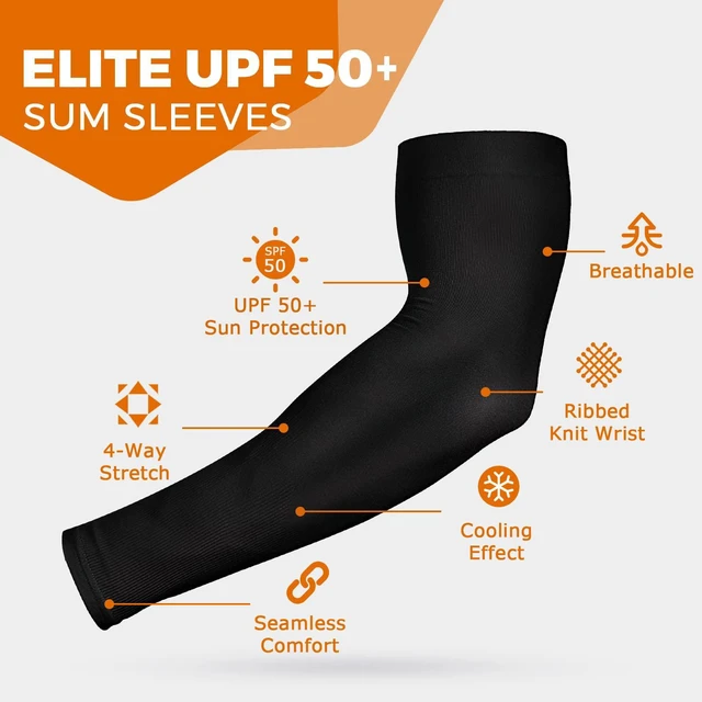 Alt view image 6 of 7 - AURUZA Arm Sleeves for Men & Women - UV Sun Protection, Cooling Compression