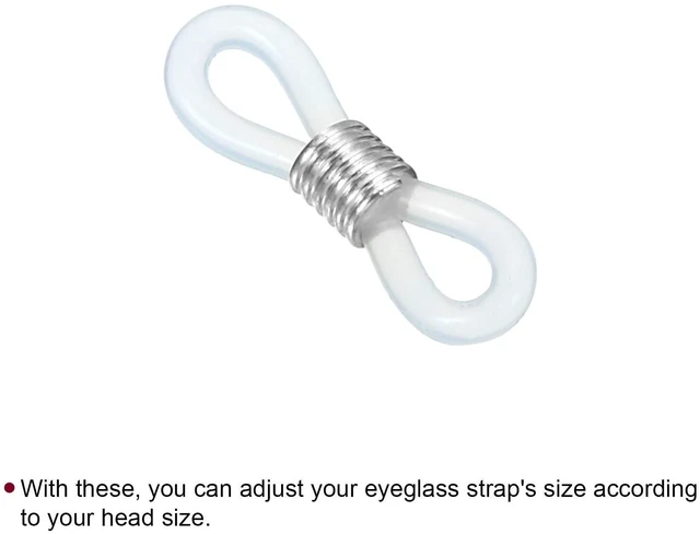 Alt view image 4 of 5 - PATIKIL Eyeglass Chain Connector, 40 Pack Adjustable Anti Slip Silicone Rubber Strap Holder Chain End Loop for Women Men Eyeglasses Sunglasses