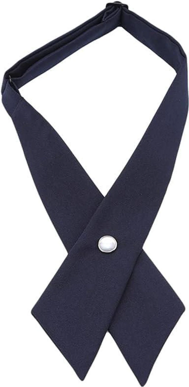 Main image of Juroicessry Black Criss-cross Bow Tie for Girl Uniform Adjustable Neck Tie for Men Women Men's Bow Ties