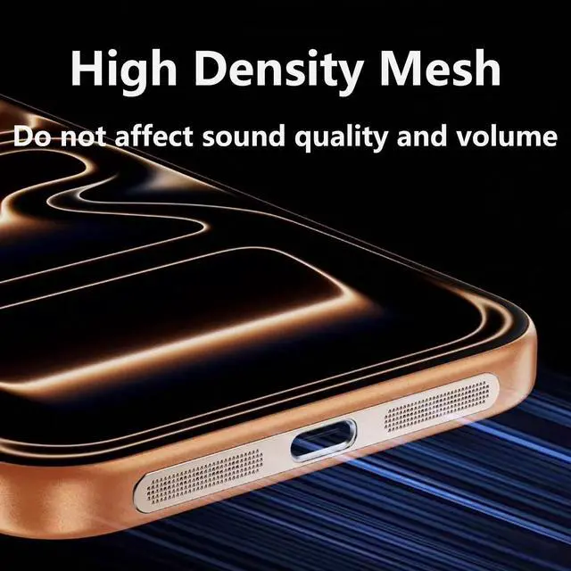 Alt view image 2 of 6 - for iPhone 17 Pro Max Earpiece Speaker Mesh Anti Dust Proof Adhesive Cover - 5PCS / Deep Blue