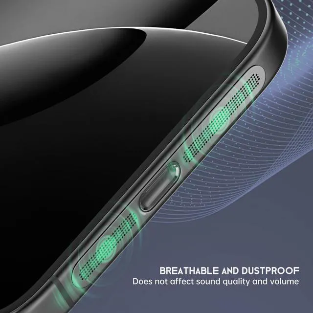 Alt view image 6 of 7 - 8PCS iPhone Speaker Dust Cover Compatible with iPhone 17, iPhone 16 Pro/ 16 Pro Max Earpiece Speaker Mesh Anti Dust Adhesive Sticker (Black)