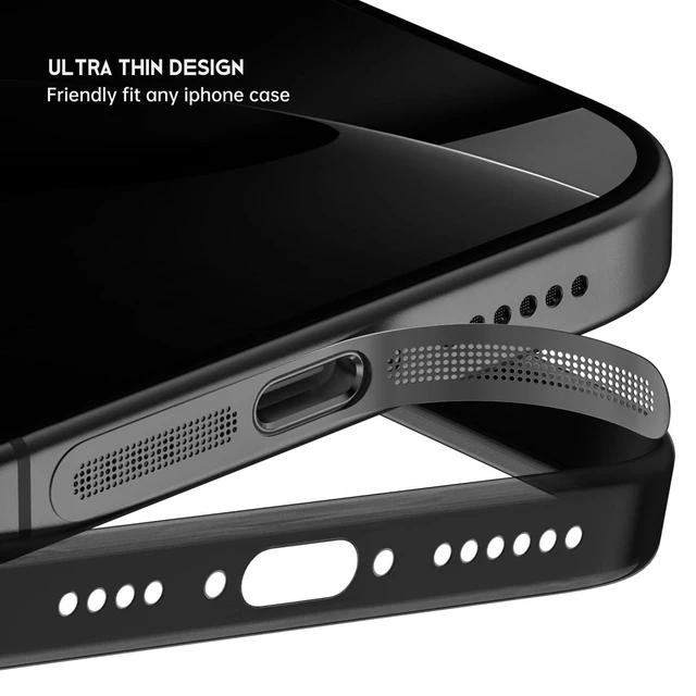 Alt view image 7 of 7 - 8PCS iPhone Speaker Dust Cover Compatible with iPhone 17, iPhone 16 Pro/ 16 Pro Max Earpiece Speaker Mesh Anti Dust Adhesive Sticker (Black)