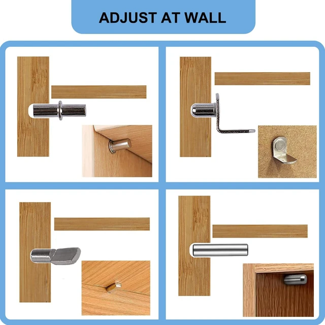 Alt view image 5 of 7 - 104PCS Shelf Pins Kitchen Cabinet, Premium 4 Styles Kitchen Cabinet Shelf Support Pins, Metal Shelf Support Pegs - Cabinet Shelf Bracket Pegs Shelf Holders Pegs for Kitchen Bookshelf Closet Furniture
