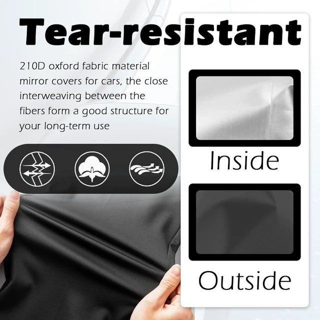 Alt view image 3 of 7 - 2PCS Car Side Mirror Covers,Drawstring Style for Snow/Dust | 210D Oxford Fabric,Winter Protection for Cars/SUVs/Trucks,Easy Drawstring Install,Exterior Accessories