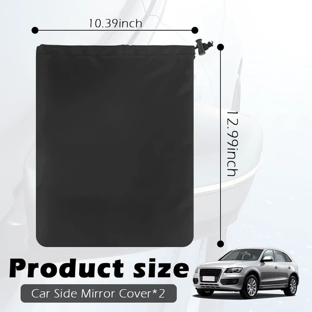 Alt view image 2 of 7 - 2PCS Car Side Mirror Covers,Drawstring Style for Snow/Dust | 210D Oxford Fabric,Winter Protection for Cars/SUVs/Trucks,Easy Drawstring Install,Exterior Accessories