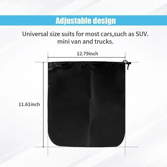 Alt view image 2 of 6 - 2PCS Car Side Mirror Covers - Waterproof Snow Mirror Cover Protects from Ice Snow Frost Dew Rain Bird Poop - Silver Coated Rearview Protection Cover Winter Snowproof Accessories for Cars Trucks SUVs