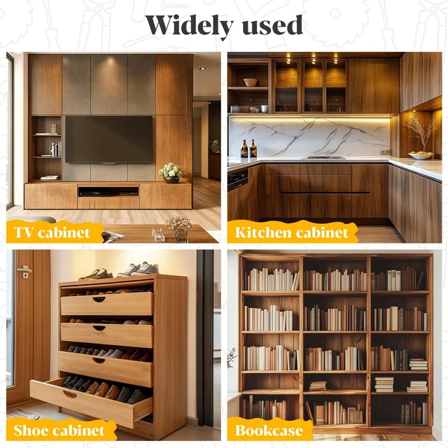 Alt view image 6 of 7 - 104Pcs Shelf Pegs and Support Pins - Nickel-Plated for Cabinets | Fits 5 mm and 1/4 Inch Holes for Bookshelves and Adjustable Wood Shelves, Cabinet Shelf Repair and Replacement Hardware