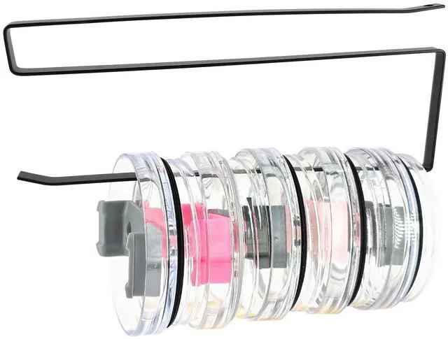 Alt view image 2 of 7 - Ryidkcs Horizontal Tumbler Lid Holder, Under-Cabinet Storage Hook Organizes Up to 10 Lids, Space-Saving Cup Lid Rack for Kitchen, Also Functions as a Hanging Paper Towel Dispenser