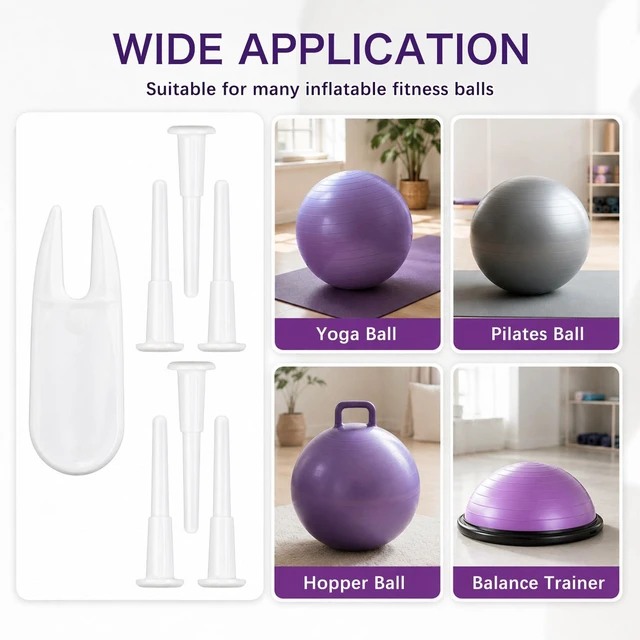 Alt view image 6 of 7 - Yoga Ball Plug Replacement Kit Exercise Ball Stopper Plugs | 6 Air Stopper Plugs With Removal Tool For Yoga Balls, Pilates Balls And Inflatable Exercise Ball Accessories Repair