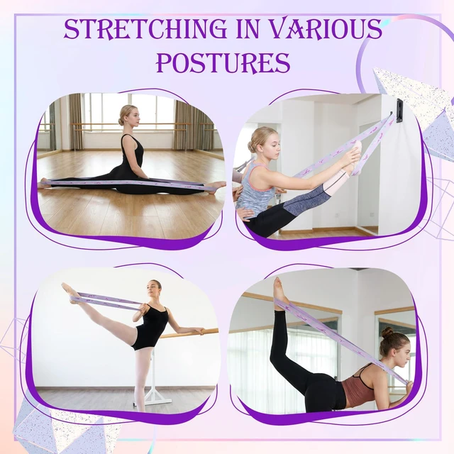 Alt view image 4 of 7 - YUXIANLB Elastic Yoga Stretch Strap 8-Loop Fitness Equipment, for Women | Adjustable Stretching Gymnastic Resistance Band, Physical Flexible Therapy, Ballet Dance Stuff, Pilate Training