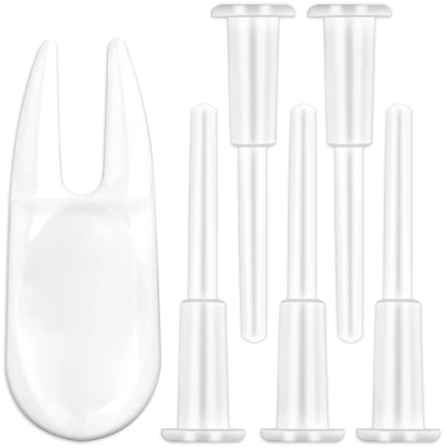 Main image of 5 Air Stopper Plugs + 1 Remover Tool Exercise Ball Plug Replacement Kit for Yoga Balls, Bouncing Balls & Inflatable Beds