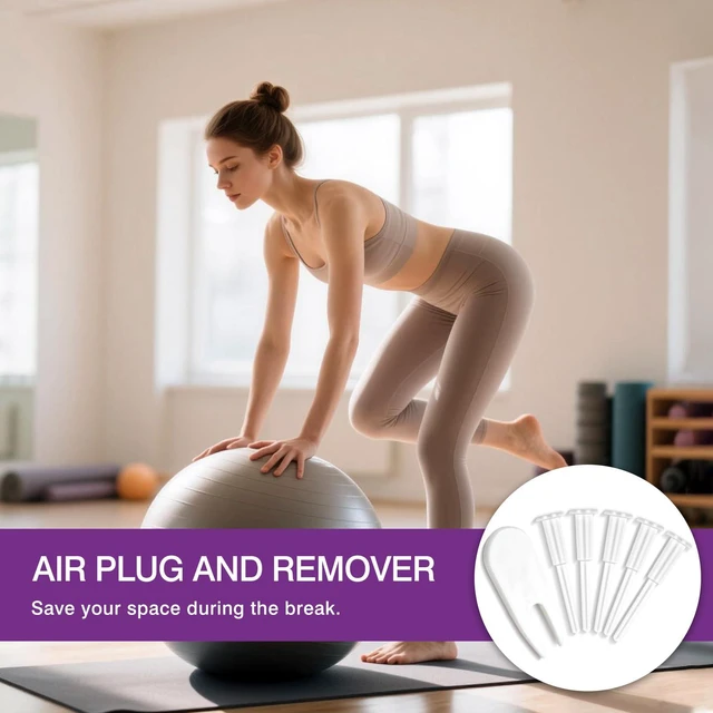 Alt view image 6 of 7 - 5 Air Stopper Plugs + 1 Remover Tool Exercise Ball Plug Replacement Kit for Yoga Balls, Bouncing Balls & Inflatable Beds