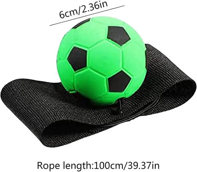 Alt view image 2 of 7 - WsjiaboFux Green Wrist Return Ball - Adjustable Bounce Back Ball with String, Rubber Elastic Rebound Finger Exercise Activity and Play