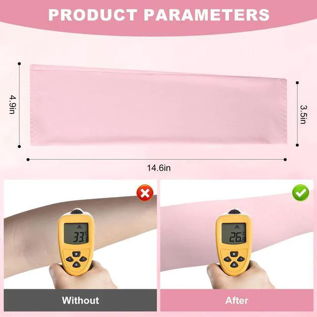 Alt view image 4 of 7 - JUSDIQIR UV Sun Protection Cooling Compression Arm Sleeves for Women, Pink | Lightweight Snug-Fit Sun Arm Covers, Breathable UV Arm Sleeves for Running, Golf, Hiking & Everyday Outdoor Travel (1 Pair)