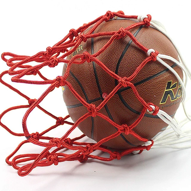 Alt view image 4 of 7 - Basketball Net 1 Pack Red White 12 Loops Netting Replacement Thicker Ropes Weaved All Weather Bright Coloured Endurable Environment Friendly Polyester