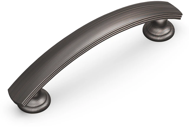 Alt view image 2 of 7 - 1 Pack Solid Core Kitchen Cabinet Pulls, Luxury Cabinet Handles, Hardware for Doors & Dresser Drawers, 3 Inch Hole Center, Vintage Bronze, American Diner Collection