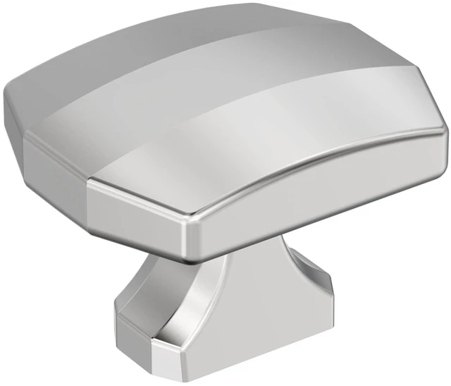 Main image of 1-1/2" Rectangle Bellamy Polished Chrome Cabinet Knob | Durable Zinc drawer knob and cabinet hardware, ideal for kitchen cabinets, bathroom vanities, dressers, and furniture