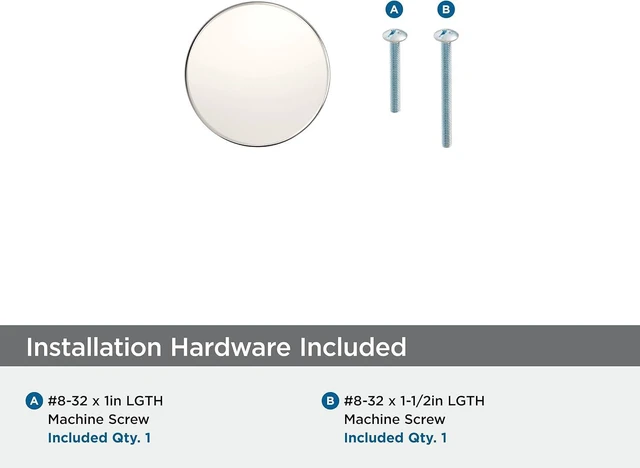 Alt view image 4 of 5 - 1-3/8" Round Versa Polished Nickel Cabinet Knob | Durable Zinc drawer knob and cabinet hardware, ideal for kitchen cabinets, bathroom vanities, dressers, and furniture