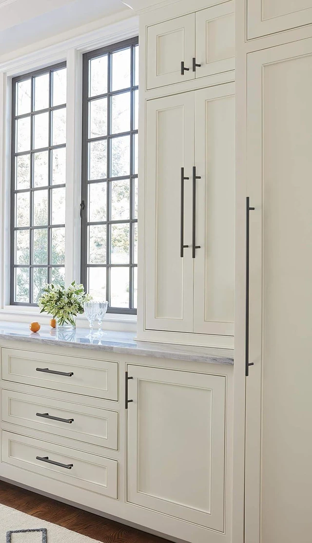 Alt view image 2 of 7 - 1-15/16" Bar Pulls Oil-Rubbed Bronze Cabinet Knob | Durable Carbon Steel drawer knob and cabinet hardware, ideal for kitchen cabinets, bathroom vanities, dressers, and furniture