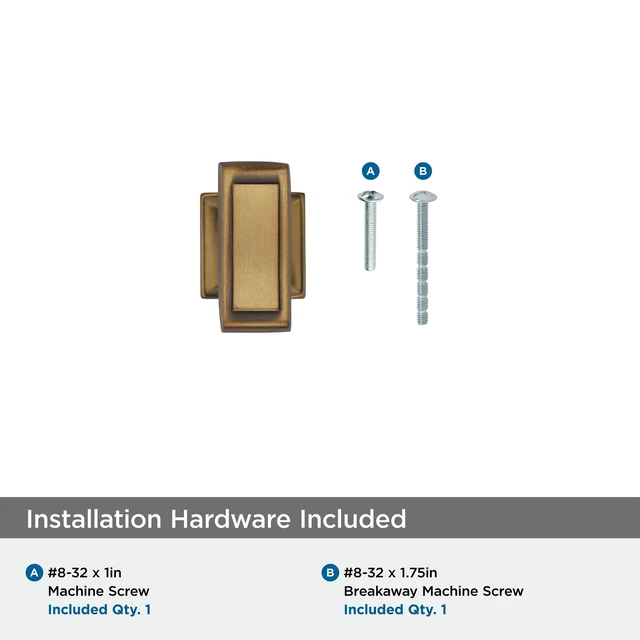 Alt view image 5 of 7 - | Cabinet Knob | Gilded Bronze | 1-1/4 inch (32 mm) Length | Mulholland | 1 Pack | Drawer Knob | Cabinet Hardware