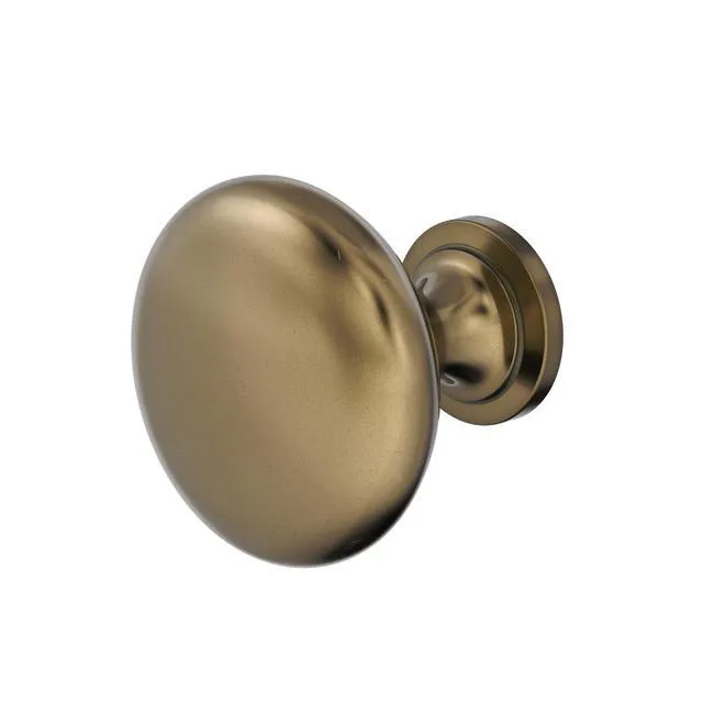 Alt view image 6 of 7 - 1-1/4" Round Edona Burnished Brass Cabinet Knob | Durable Zinc drawer knob and cabinet hardware, ideal for kitchen cabinets, bathroom vanities, dressers, and furniture