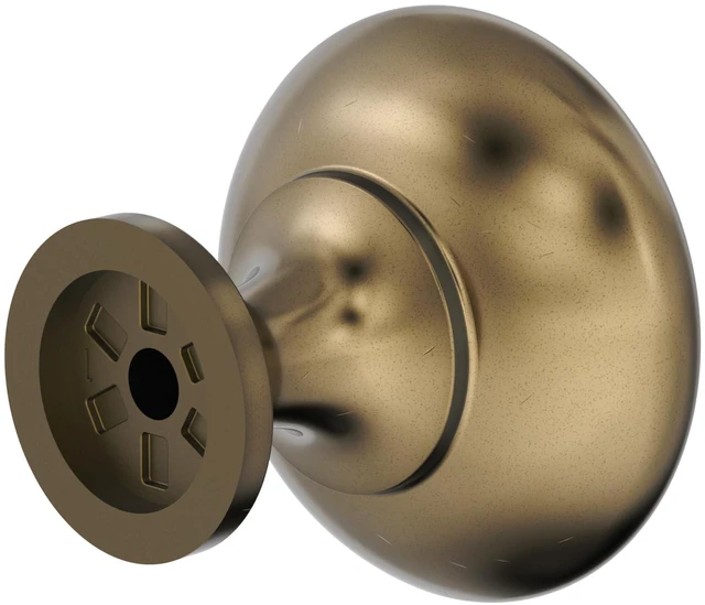 Alt view image 7 of 7 - 1-1/4" Round Edona Burnished Brass Cabinet Knob | Durable Zinc drawer knob and cabinet hardware, ideal for kitchen cabinets, bathroom vanities, dressers, and furniture