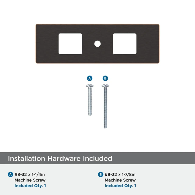 Alt view image 5 of 6 - 3-11/16" Rectangle Medora Oil-Rubbed Bronze Cabinet Knob | Durable Zinc drawer knob and cabinet hardware, ideal for kitchen cabinets, bathroom vanities, dressers, and furniture