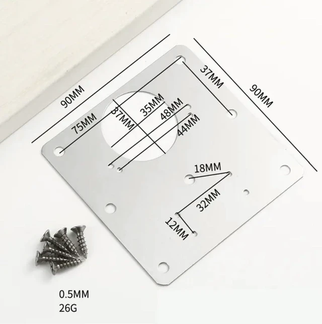 Alt view image 2 of 4 - 2 Pack... Cabinet Hinge Repair Plate,Stainless Steel Hinge Repair Brackets Kit,Kitchen Cupboard Door Hinge Repair Plate Kit Includes Fixing Screws,Protect Wooden Kitchen Cabinet Door,Furniture (2 PCS)